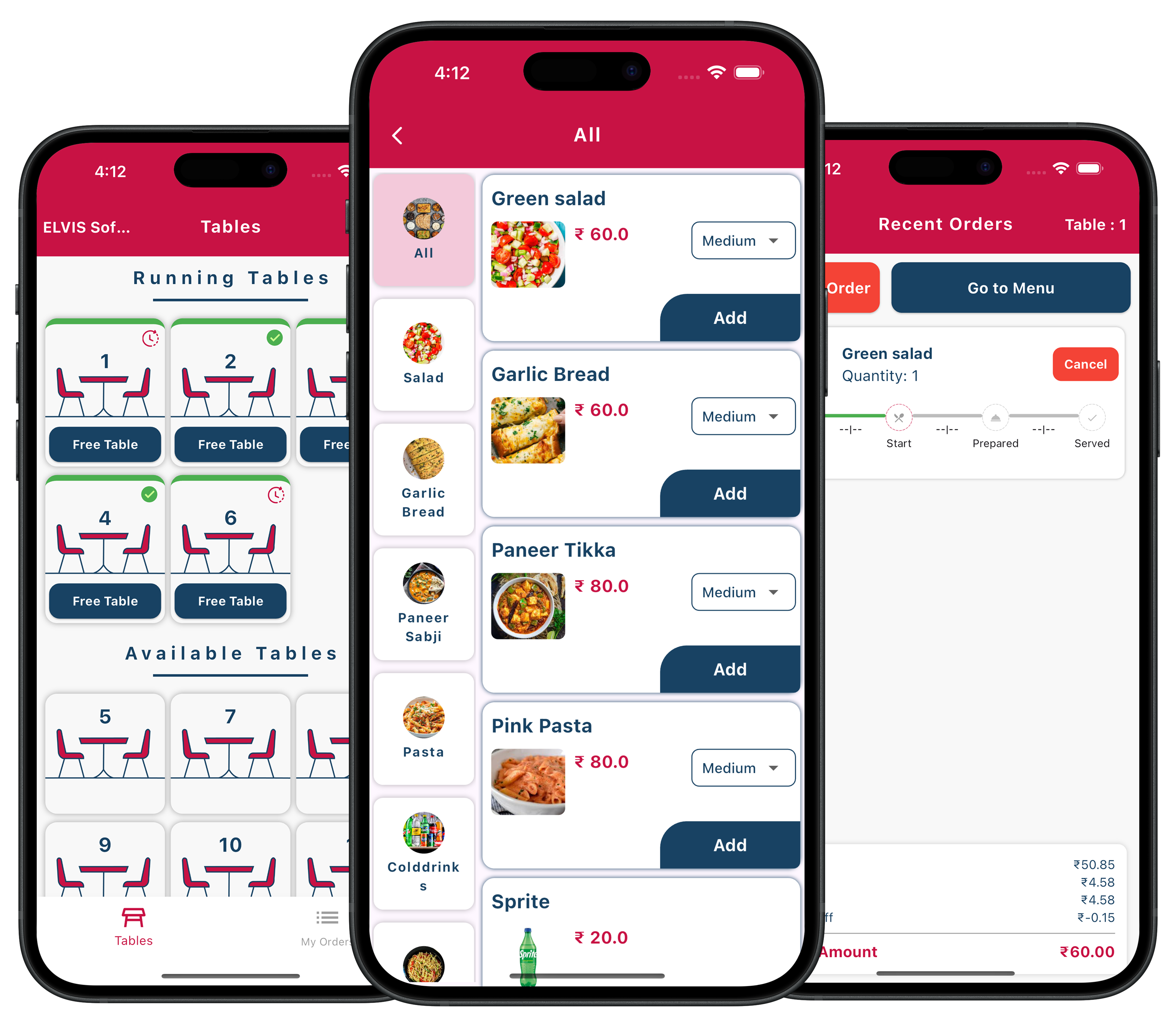 Restaurant Management Interface