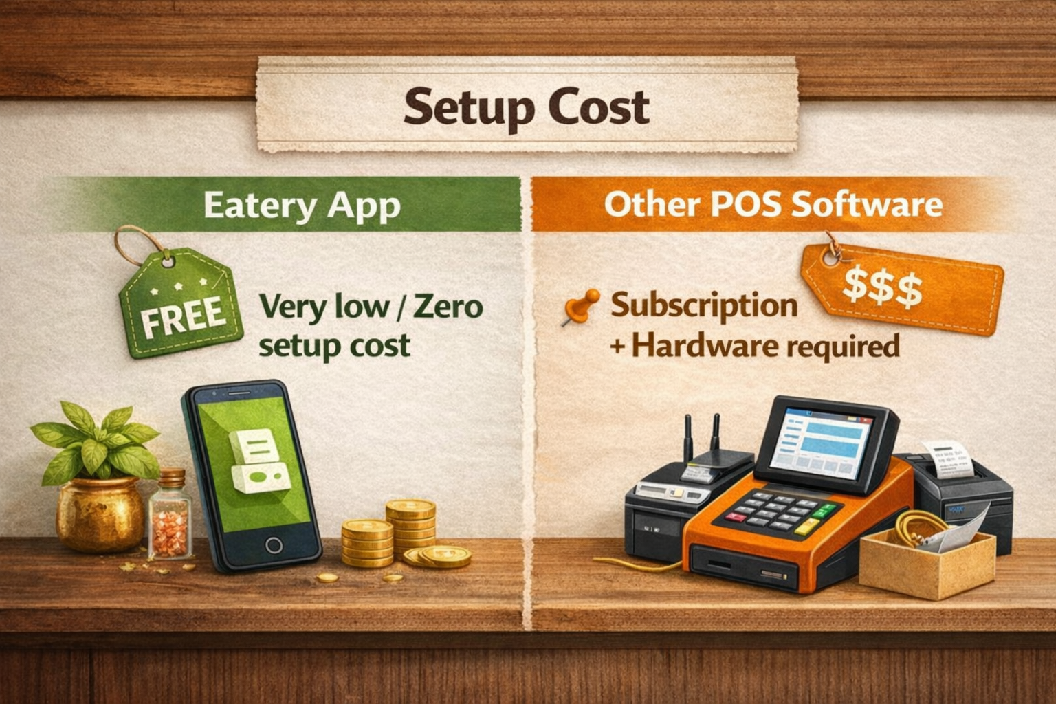 Zero setup cost